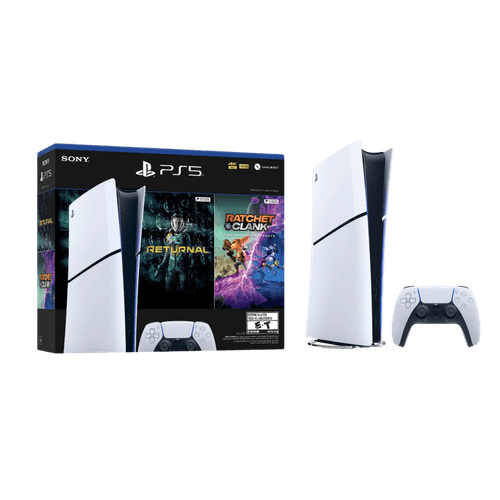 PLAYSTATION 5 C/DISCO SLIM 1TB + JUEGOS  RETURNAL Y RATCHET & CLANK