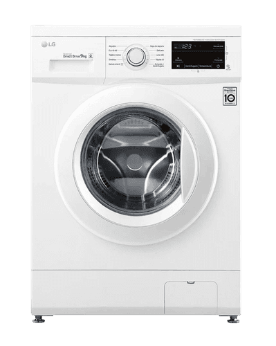 LAVADORA 9 KG CARGA FRONTAL  C/BLANCO - LG
