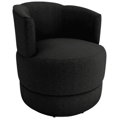 POLTRONA MARSELHA C/BASE GIRATORIA COLOR NEGRO